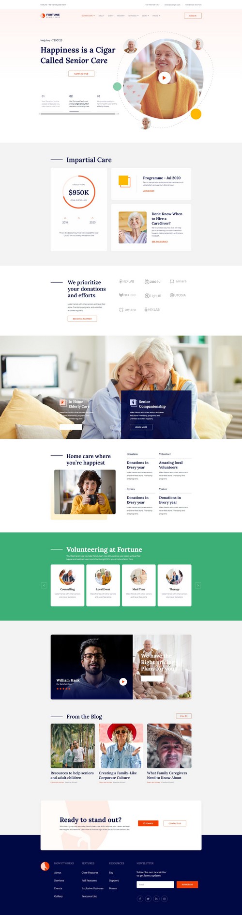Fortune - Elderly Care and Old Age Home Template for Joomla