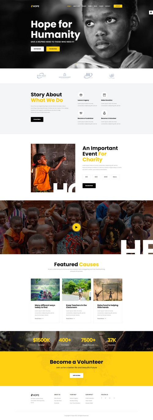 Hope - Joomla 4 template for Charity, NGO, and Fundraising