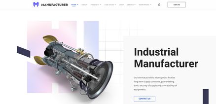 Manufacturer - Joomla Template for Factories and Industrial Equipment