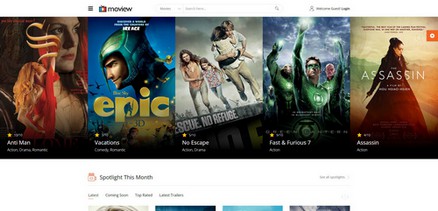 Moview - Movie Database & Review Joomla 4 Template