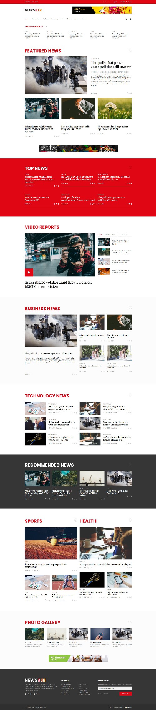 News365 - Responsive Joomla 4 Template for News/Magazine