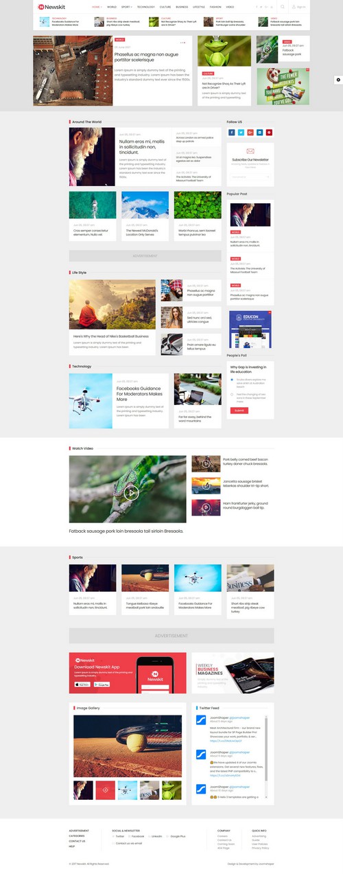 NewsKit - Joomla 4 Template for News and Magazine Websites