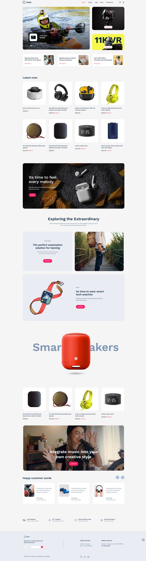 Orbit - eCommerce template for tech gadgets and electronics.