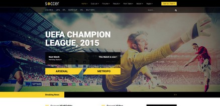Soccer - Responsive Sport Team Clubs Joomla 4 Template
