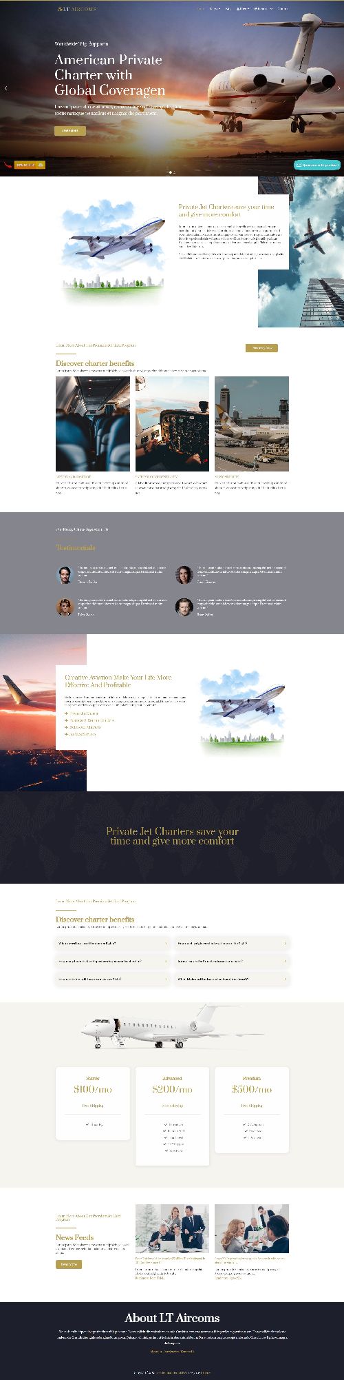 LT Aircoms - Air Transport Company Joomla 4 Template Website