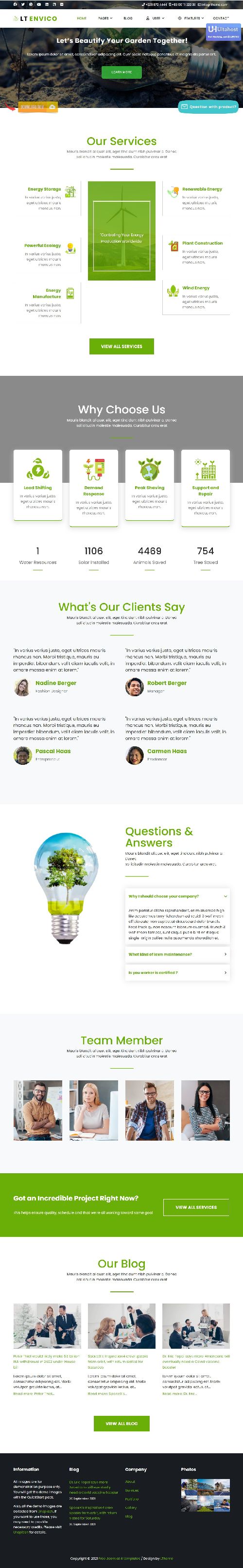 LT Envico - Environment Nature Business Joomla 4 Template