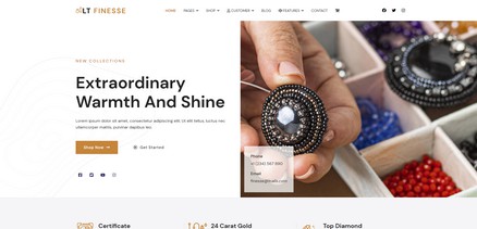 LT Finesse - Free Responsive Jewelry Joomla Template