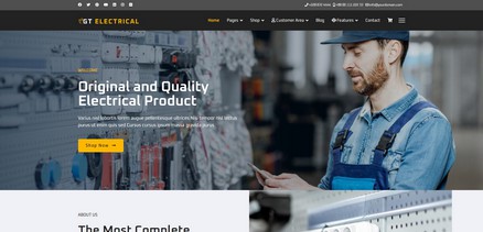 GT Electrical - Free Electrical Shop Joomla 4 Template