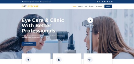 GT Eyecare - Eye-care Service Joomla 4 Website Template