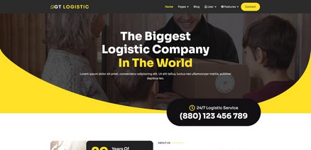 GT Logistic - Mobile-friendly Logistic Joomla 4 Website Template