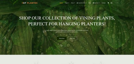 GT Plantex - Online shop Joomla 4 template for plant websites