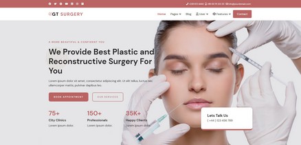 GT Surgery - Free Clinic, and Hospital Joomla 4 Template