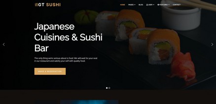 GT Sushi - Sushi Restaurant Joomla 4 Template