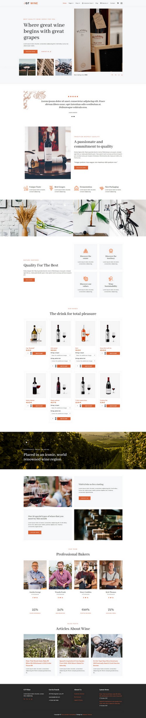 GT Wine - Responsive Wine Shop Joomla 4 Template