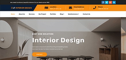 LT Interior Design - Furniture Portfolios Joomla 4 Template