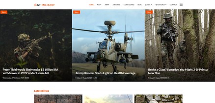 GT Military - Responsive Army News Joomla Template