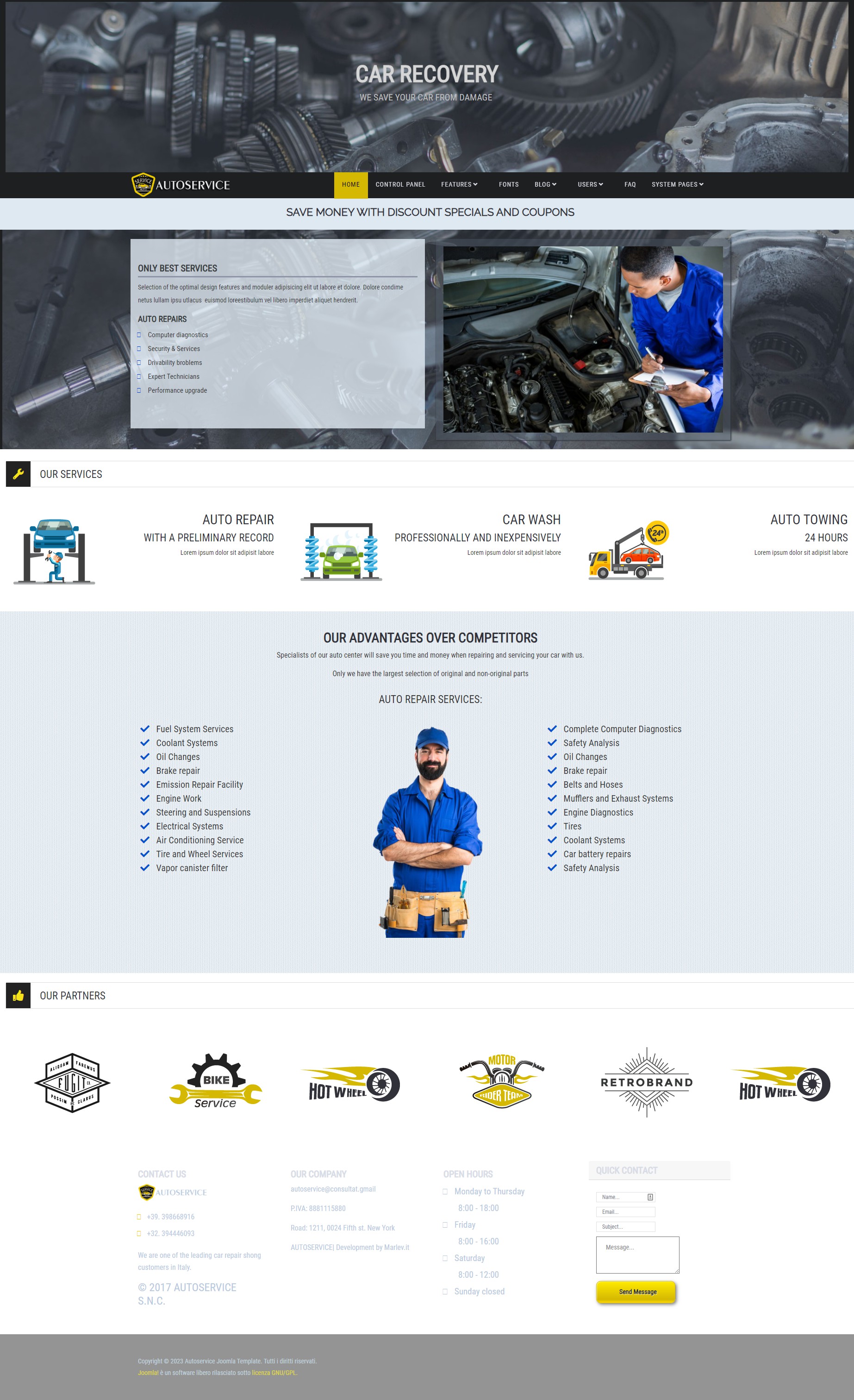 Autoservice - Car Repairs Business Joomla Template