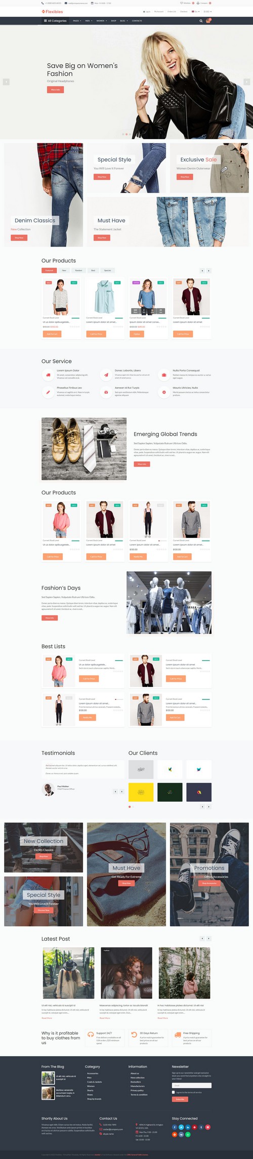 Flexibles - Fashion eCommerce VirtueMart Joomla 4 Template