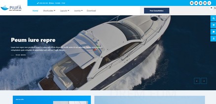 Piufa - Yacht and Boat Rental Joomla Template