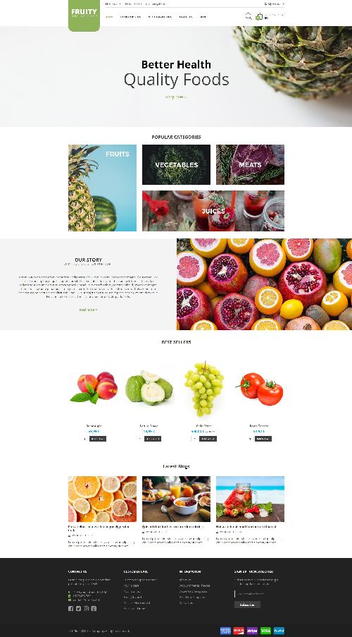 Fruity - Joomla 4 Template for creating eCommerce Websites
