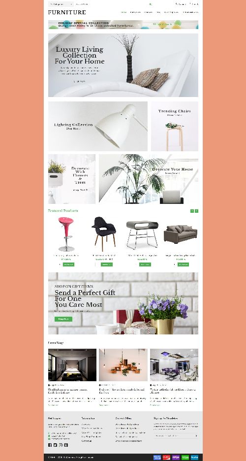 Furniture - Joomla 4 Template for creating eCommerce Website