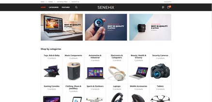 Senehix - Joomla 4 Template for creating eCommerce Websites