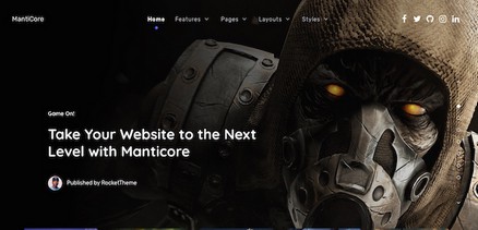 Manticore - Gaming and Entertainment Joomla 4 Template