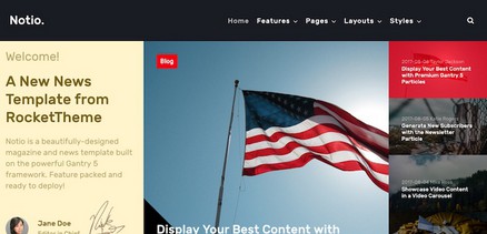 Notio - News, Magazine or Blog Websites Joomla 4 Template