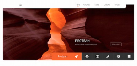 Protean - Joomla Template for Showcases, and Portfolios