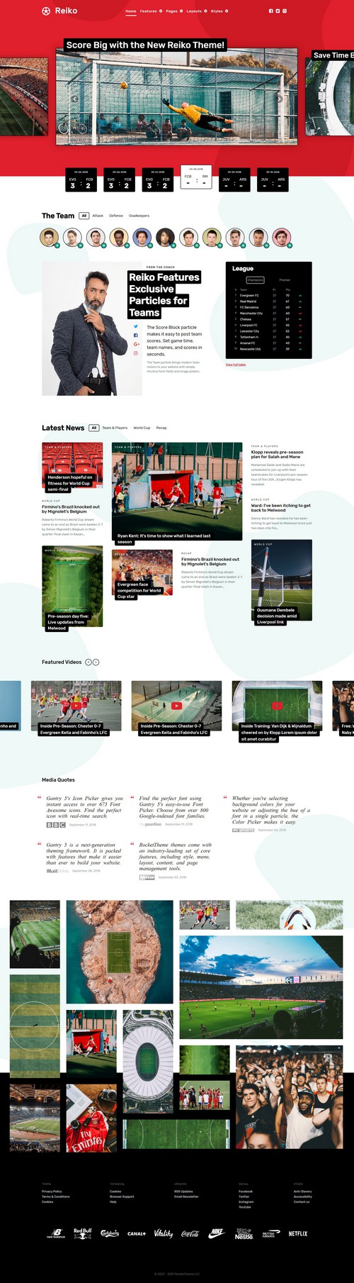 Reiko - Joomla 4 Template for Sports Clubs and Associations
