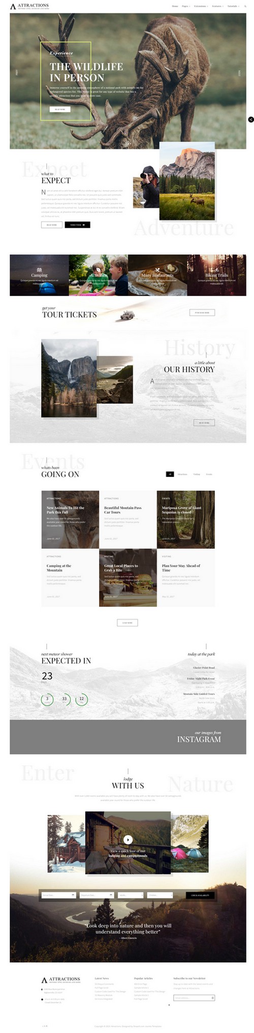 Attractions - Attraction Parks, Historical sites, Museums Joomla 4 Template