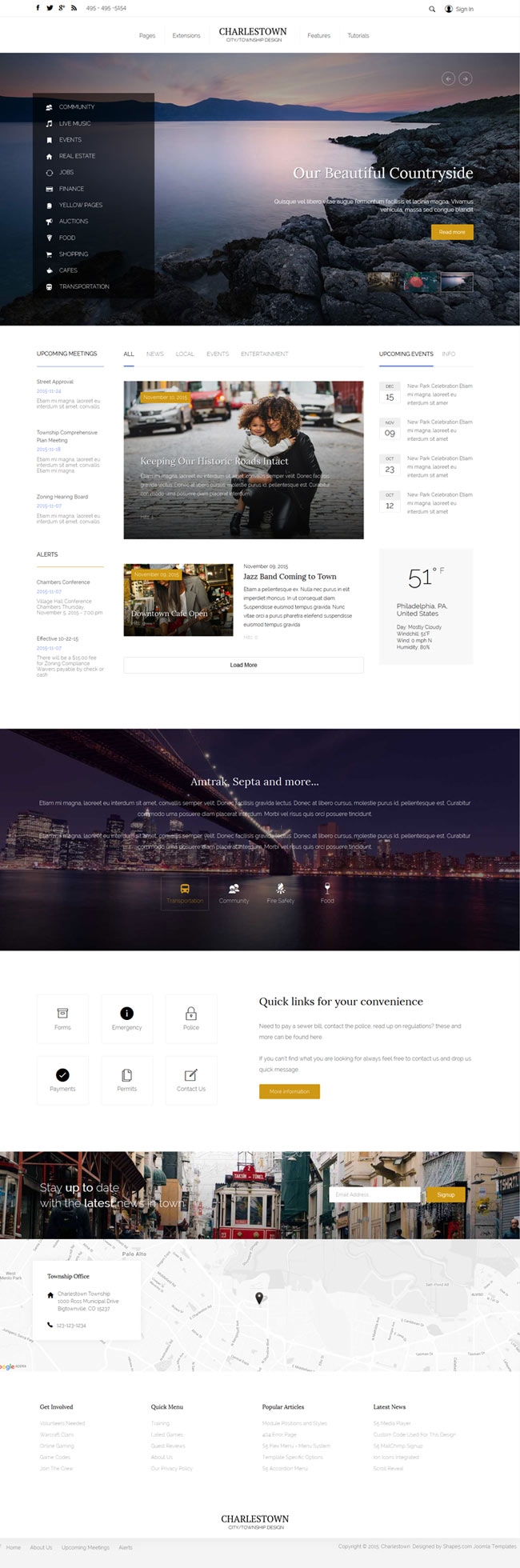 Charlestown - Township or City Council Joomla 4 Template