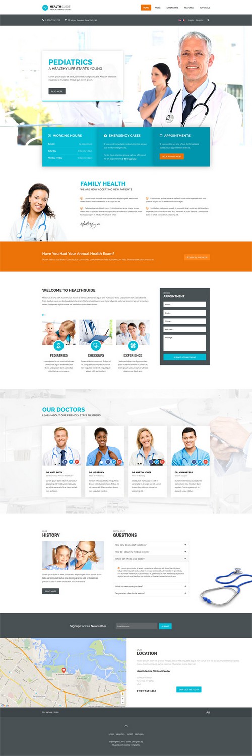 Health Guide - Medical and Hospital Sites Joomla 4 Template