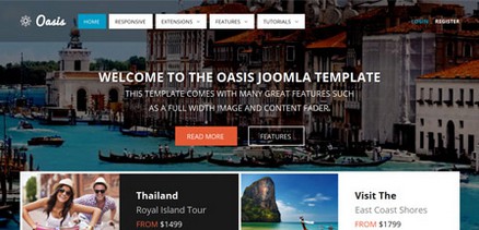 Oasis - Universal Tourism and Travel Joomla Template