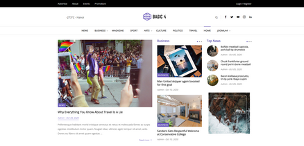 Basic4 - Joomla 4 Template for creating magazine, news portal