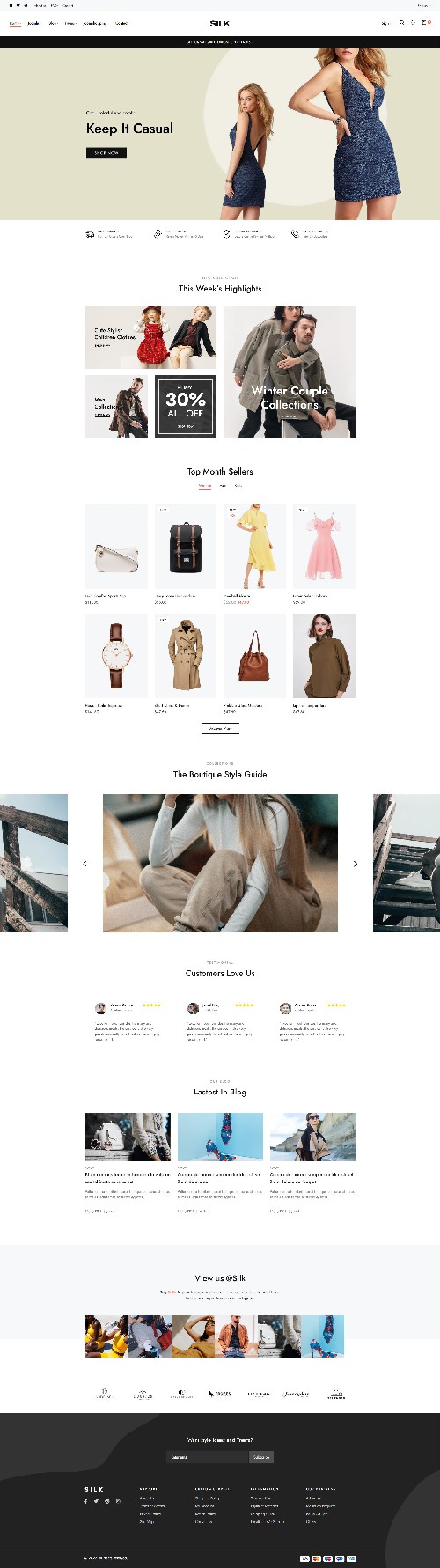 Silk - Clean Fashion and Accessories Joomla 4 Template