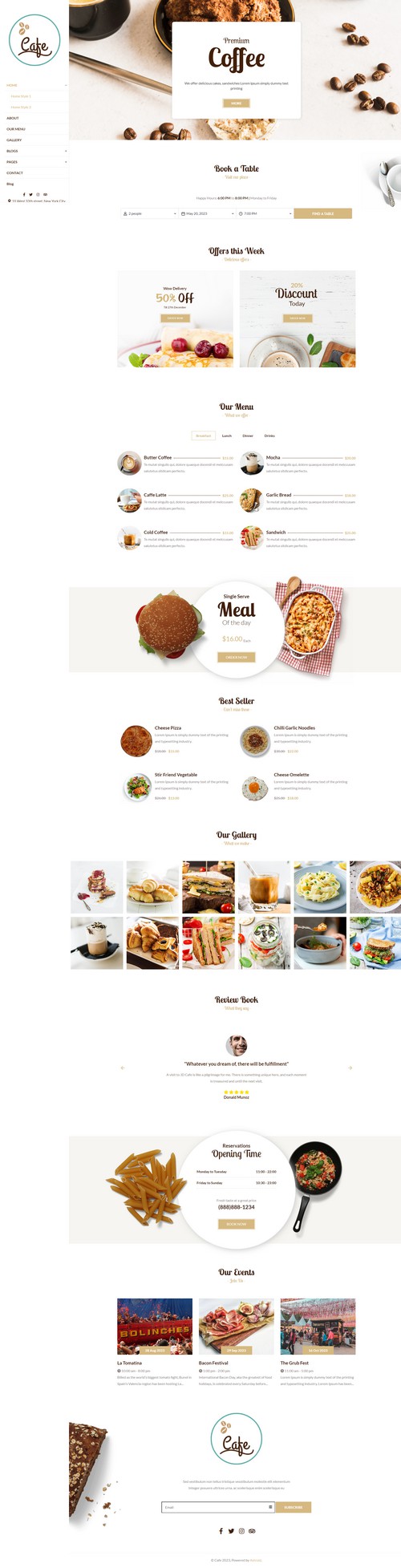 Cafe - Joomla 4 Template for Cafes and Restaurants