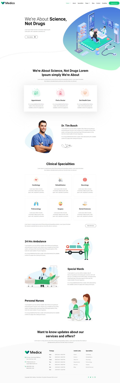 MedicX - Joomla 4 Template for healthcare service providers