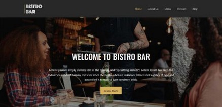 Bistro Bar - Responsive Restaurant Club Joomla 4 Template