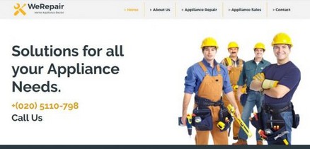 WeRepair - Home Appliance Repair Joomla 4 Template Websites