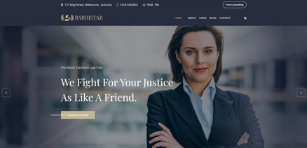Barristar - Clean, Unique, and Modern Law Firm Joomla 4 Template
