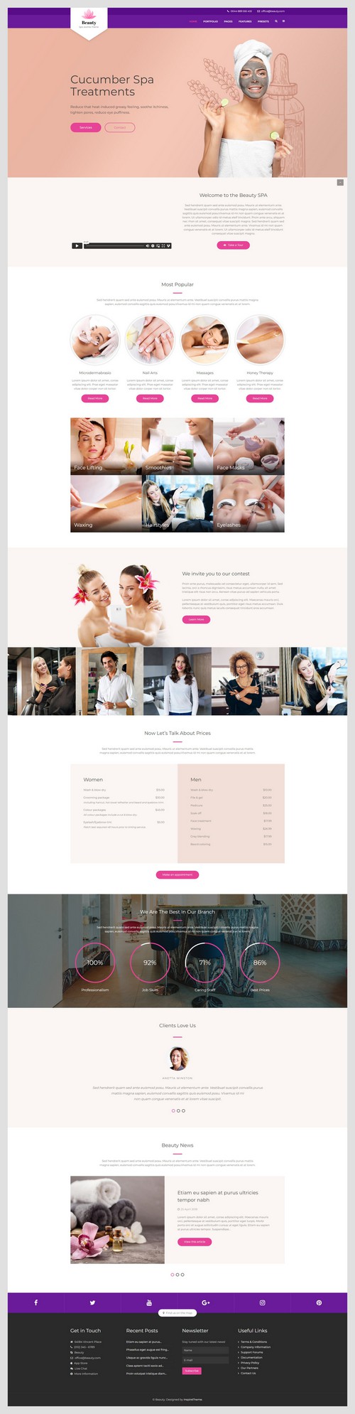 Beauty - SPA, Beauty salons Websites Joomla 4 Template
