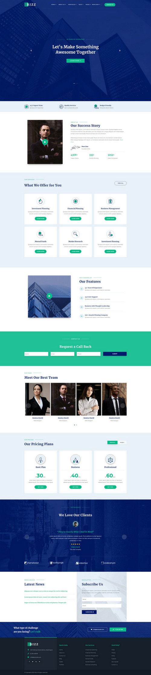 Bizz - Business Consulting and Professional Joomla 4 Template