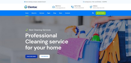 Clentrac - Responsive Cleaning Services Joomla 4 Template