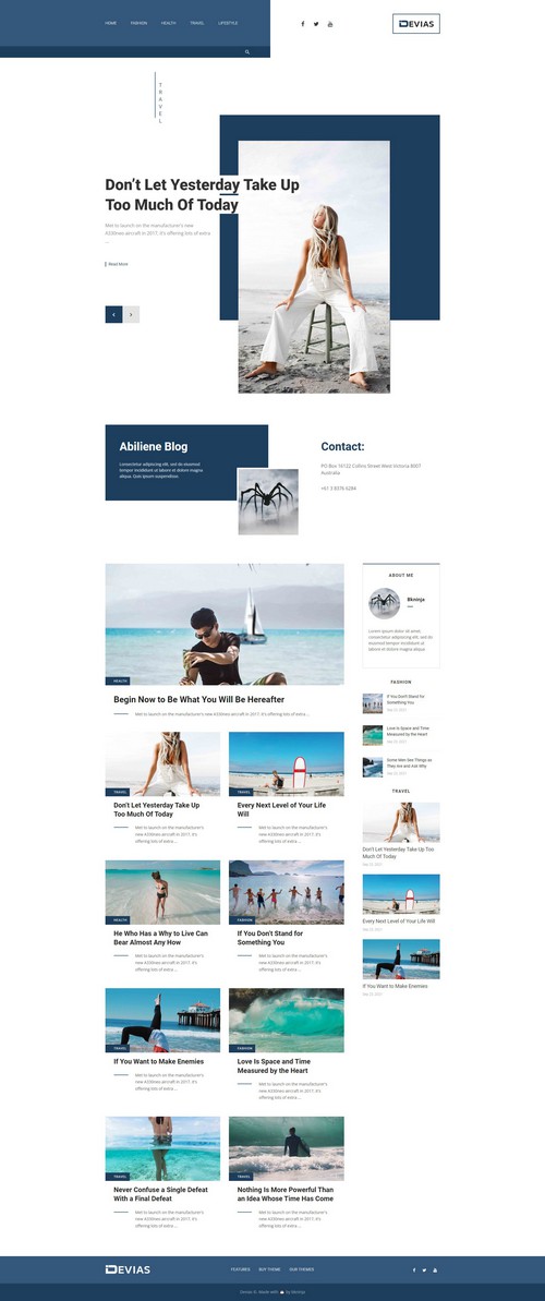 Devias - Professional Design Blog and Magazine Joomla 4 Template