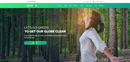 Environ - Non profit and Environment Joomla Template