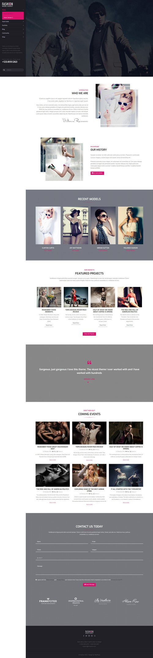 Fashion - Creative and Models Agency Joomla Template