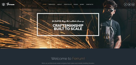 Ferrum - Welding And Metal Works Joomla Template