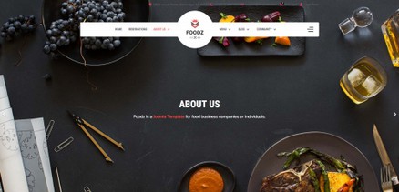 Foodz - Joomla 4 Template for Restaurant, Bakery & Cafe