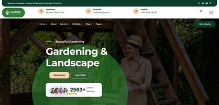 Gadden - Responsive Garden & Landscaping Joomla Template